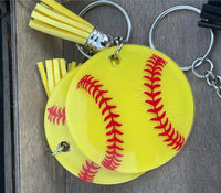 Softball Keychain